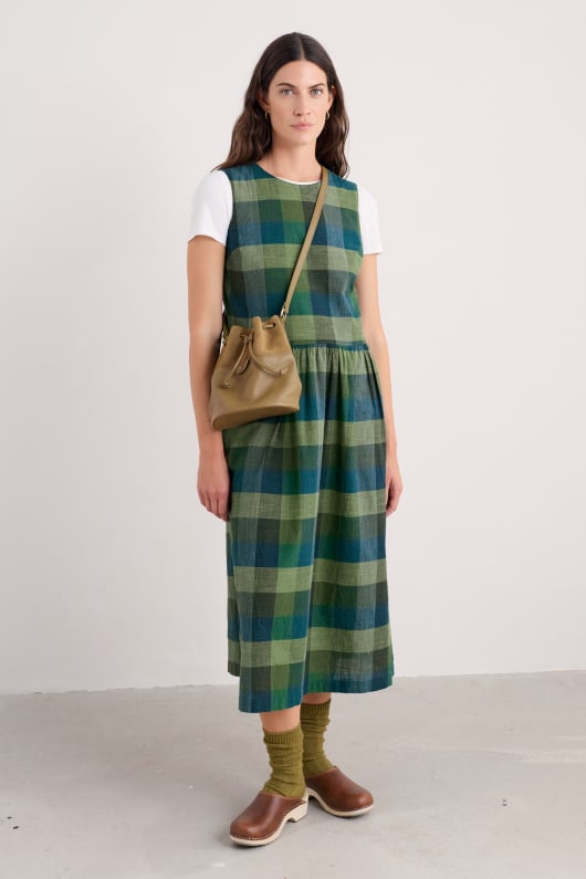 mor marée en daim et cuir sac seau