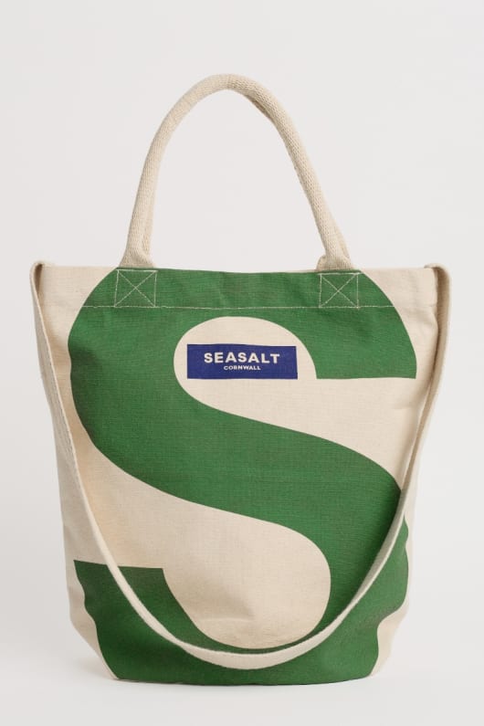 toile verte seasalt logo sac fourre-tout