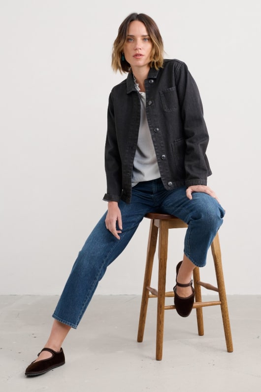 la lecture des roches veste en jean