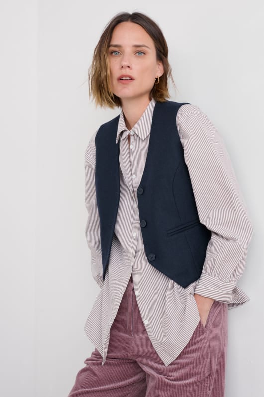 lowena v-cou de mélange de la laine gilet