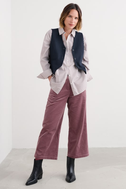 lowena v-cou de mélange de la laine gilet