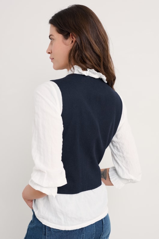 lowena v-cou de mélange de la laine gilet