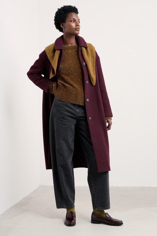 boskerris mélange de la laine manteau
