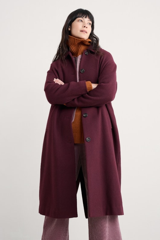boskerris mélange de la laine manteau