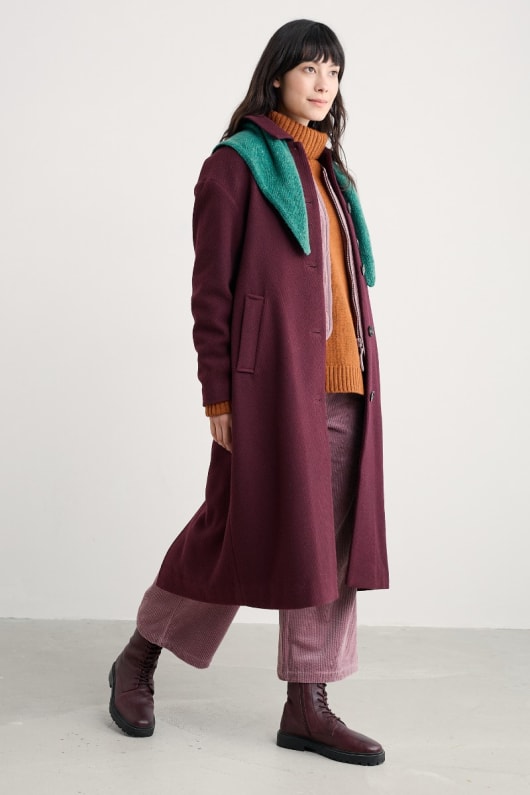 boskerris mélange de la laine manteau