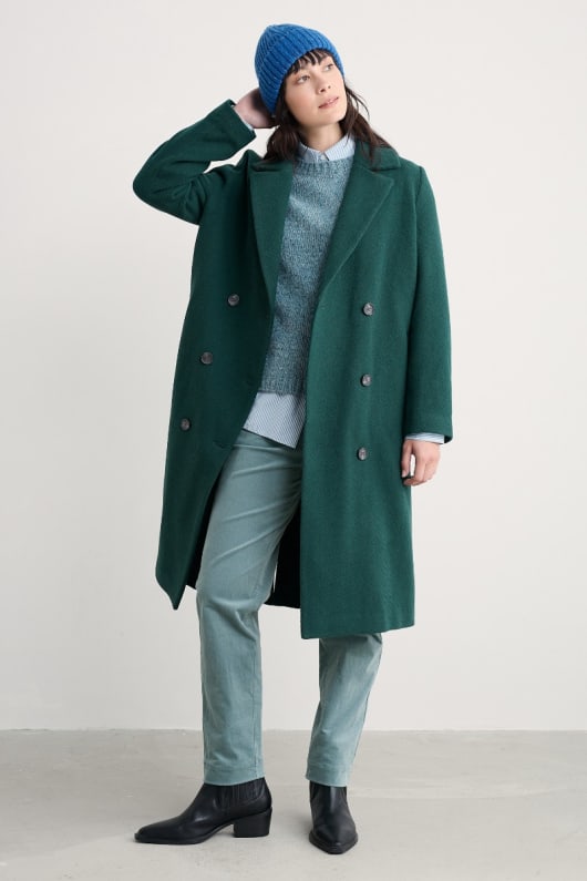 budock mélange de la laine manteau