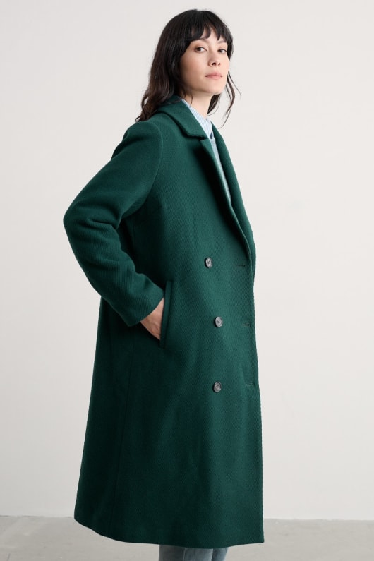 budock mélange de la laine manteau
