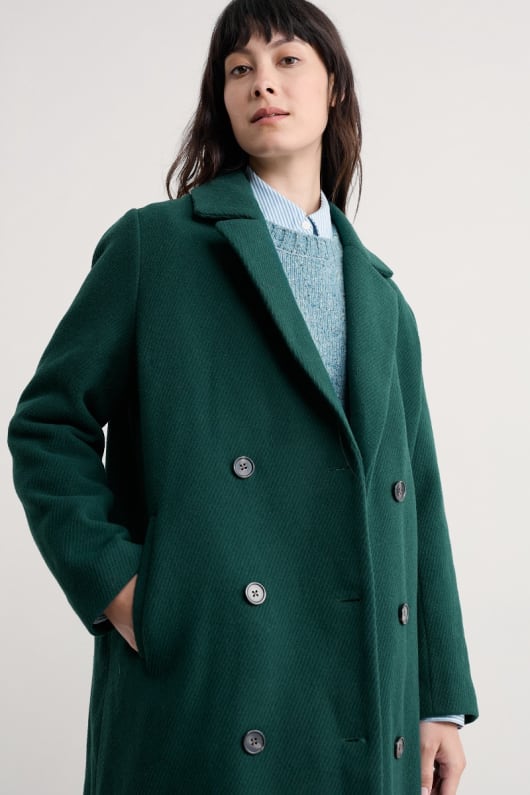 budock mélange de la laine manteau
