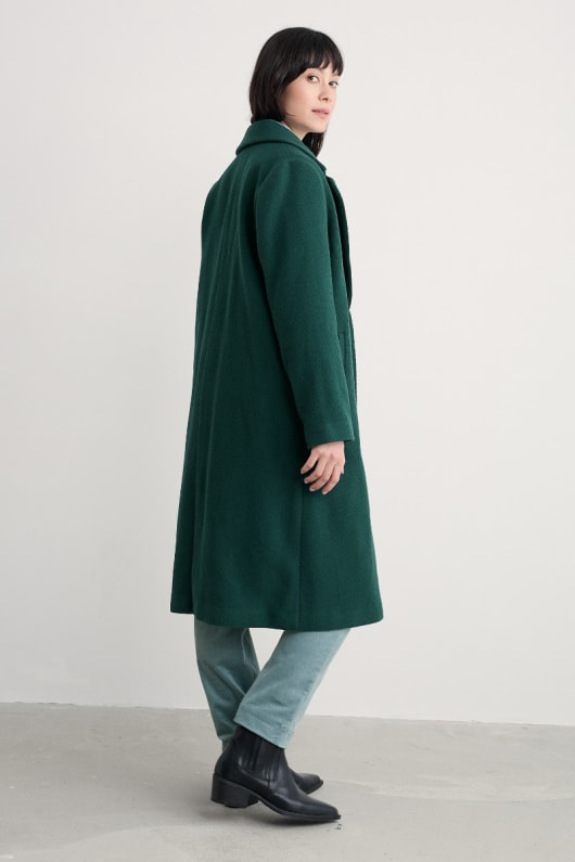 budock mélange de la laine manteau