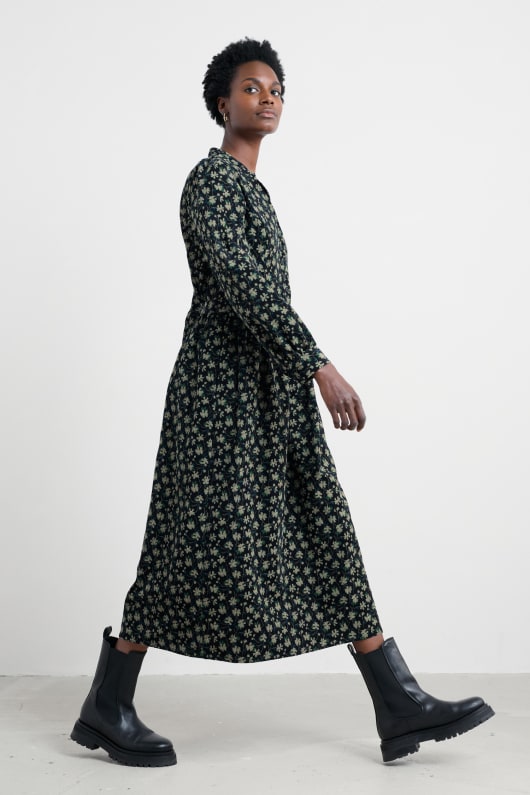 rose cottage imprimé cordon midi robe