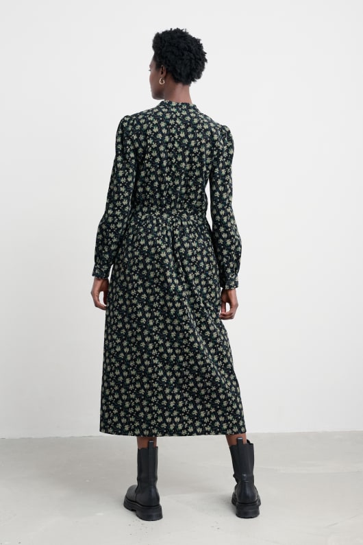 rose cottage imprimé cordon midi robe