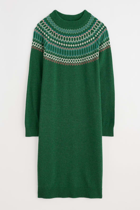 oiseau anneau de robe en tricot fair isle