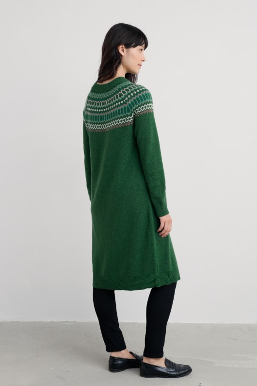oiseau anneau de robe en tricot fair isle