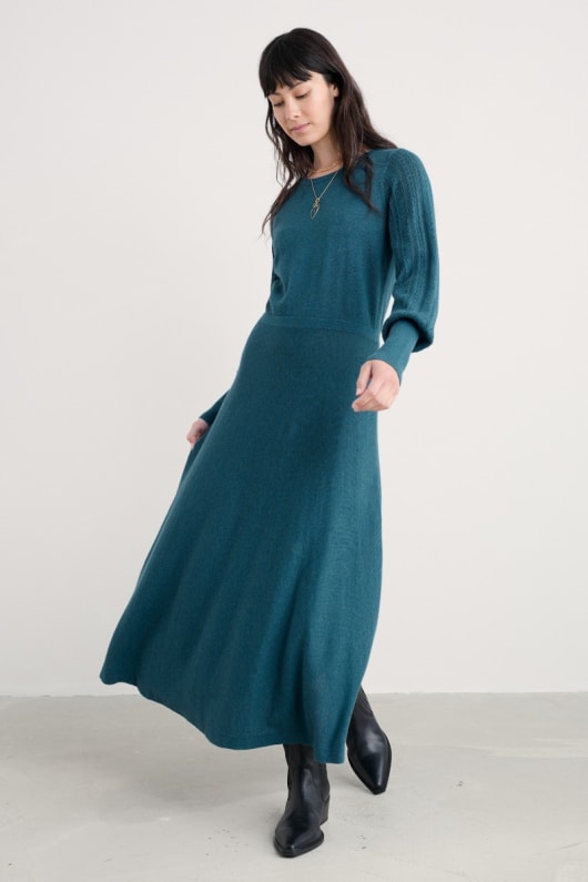 goéland argenté robe en tricot dans gots-coton biologique certifié