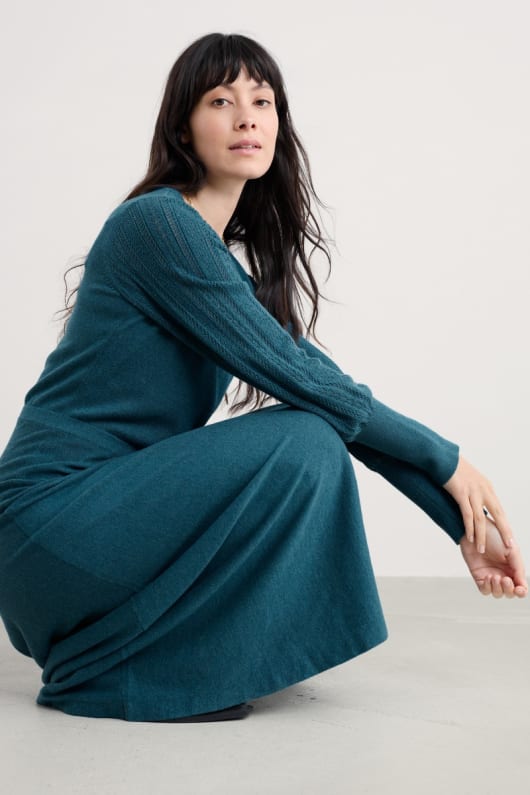 goéland argenté robe en tricot dans gots-coton biologique certifié