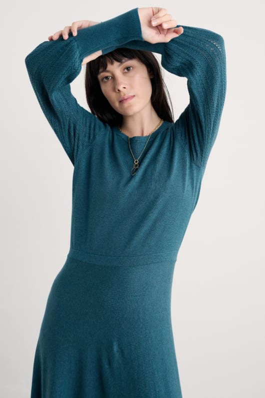 goéland argenté robe en tricot dans gots-coton biologique certifié
