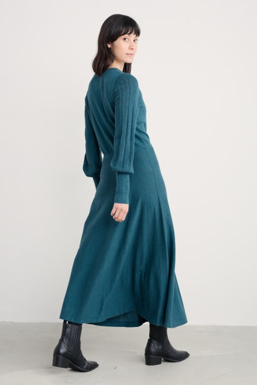 goéland argenté robe en tricot dans gots-coton biologique certifié