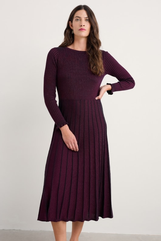 verre tige scintillante robe en tricot