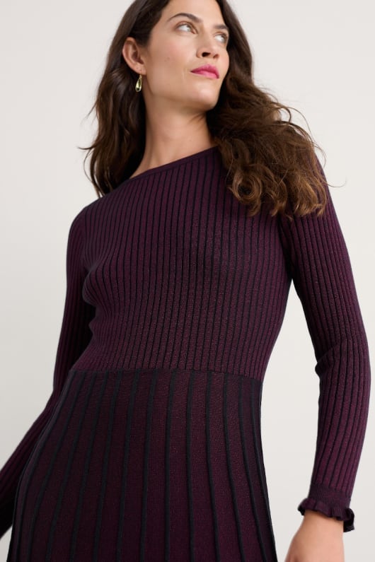 verre tige scintillante robe en tricot