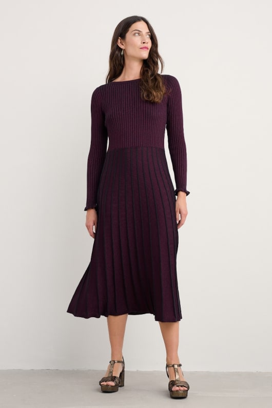 verre tige scintillante robe en tricot