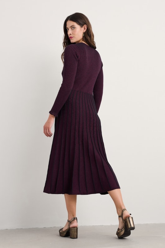 verre tige scintillante robe en tricot