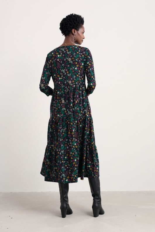 traits à volants robe de en gots-coton biologique certifié jersey