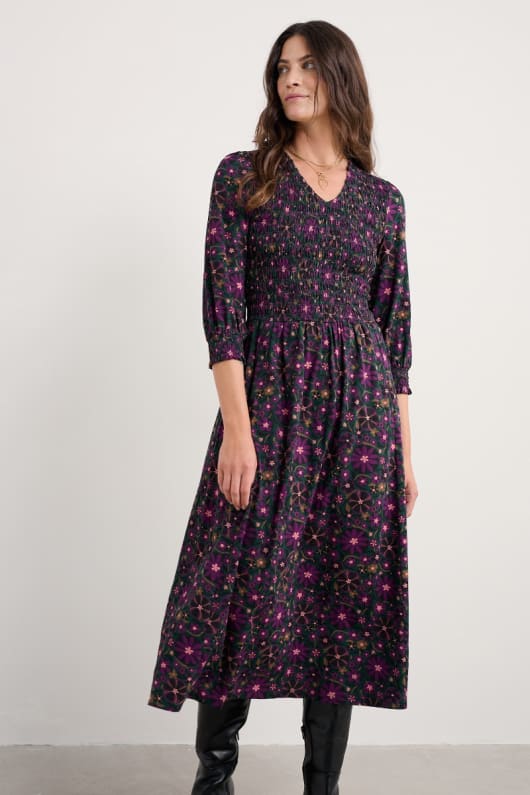 mer son maillot de v-cou robe midi
