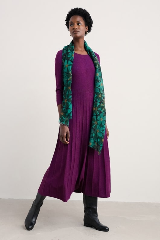 chanson folklorique tricoté robe midi