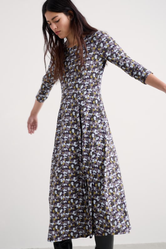 veronica midi robe en gots-coton biologique certifié jersey