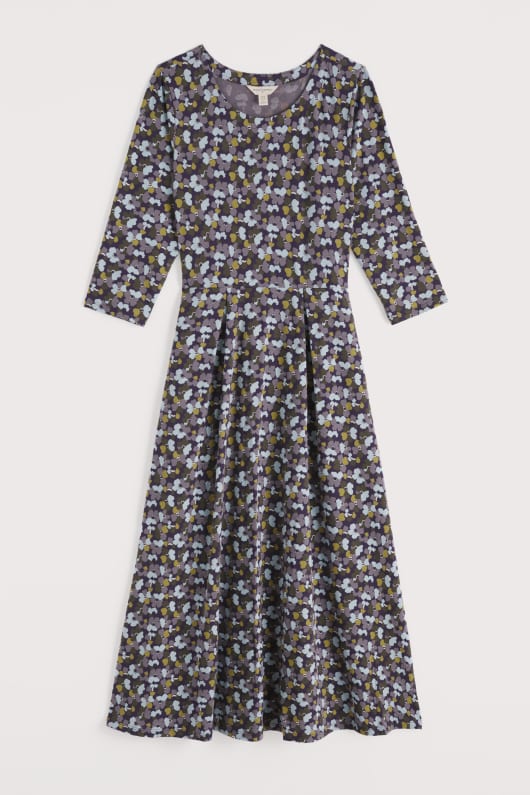 veronica midi robe en gots-coton biologique certifié jersey