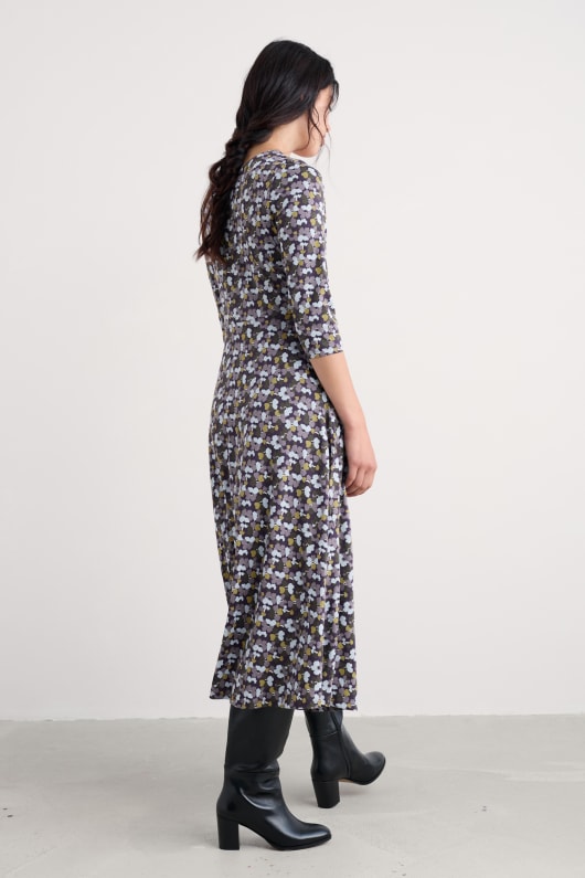 veronica midi robe en gots-coton biologique certifié jersey
