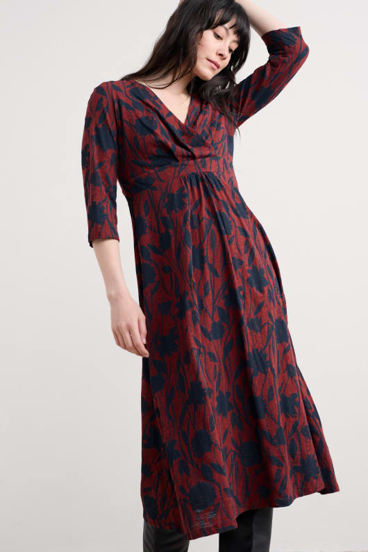 chapelle manches 34 robe en gots-coton biologique certifié jersey