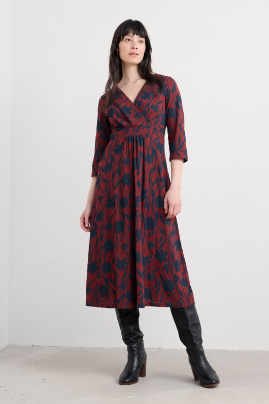 chapelle manches 34 robe en gots-coton biologique certifié jersey