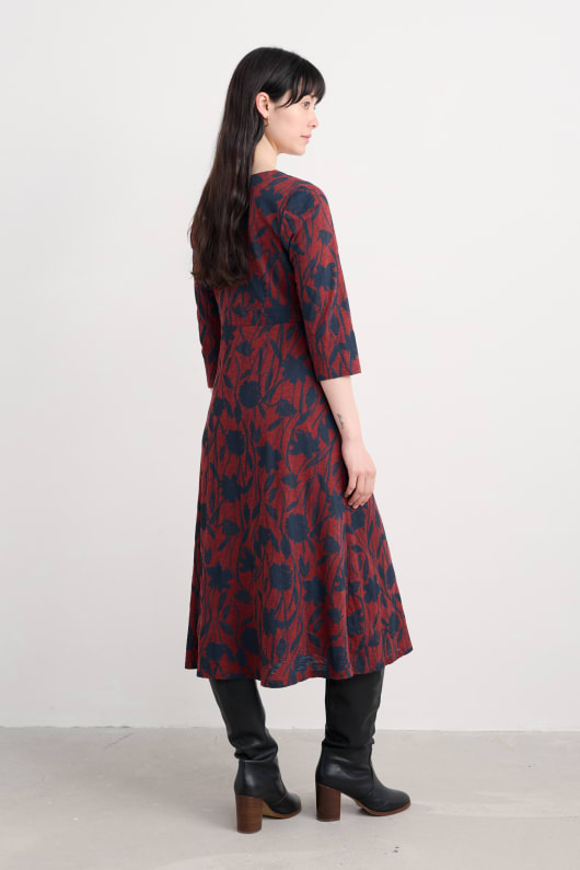 chapelle manches 34 robe en gots-coton biologique certifié jersey