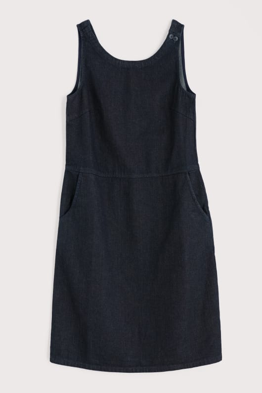 le sel de tissage de longueur de genou pinafore