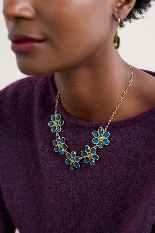 facettes fleurit collier
