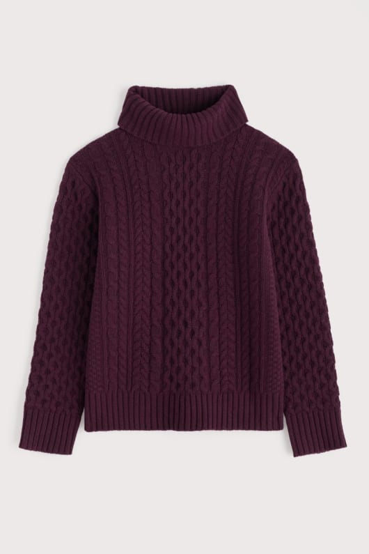 forêt de pins cable knit pull mérinos