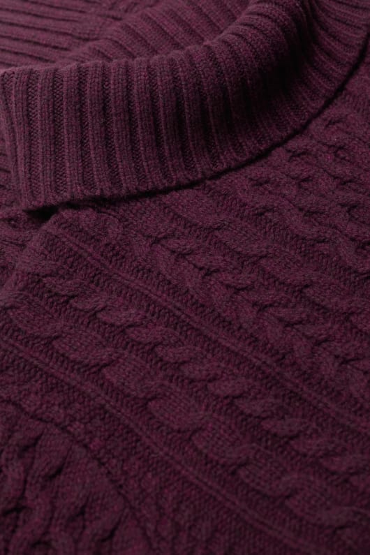 forêt de pins cable knit pull mérinos