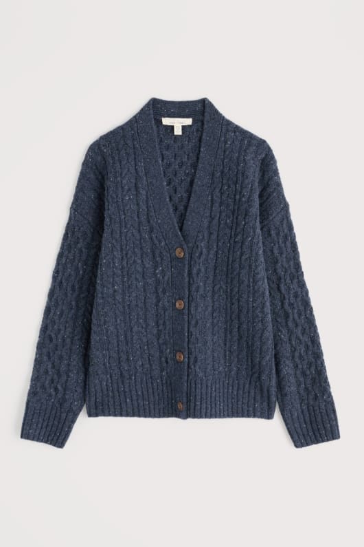 newlyn cardigan faite avec de la laine de mérinos