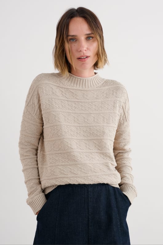 penkestle pull tricoté contient de coton recyclé