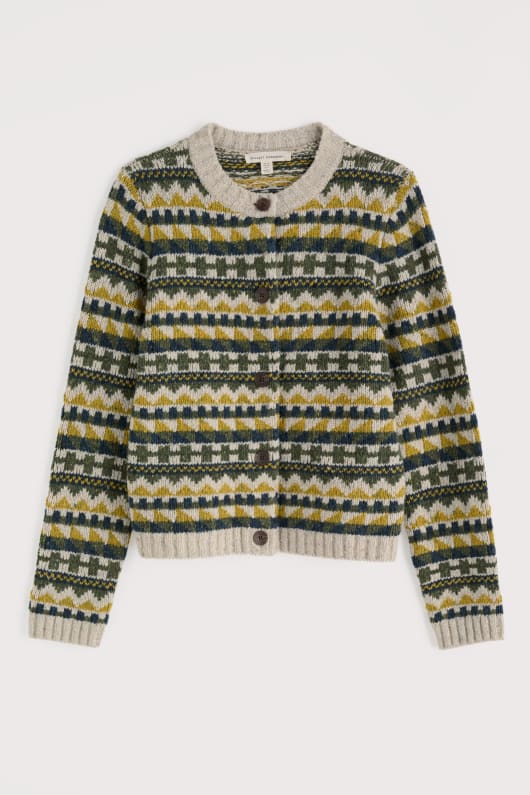 dawson choisir de la laine mérinos mélange de fair isle cardigan