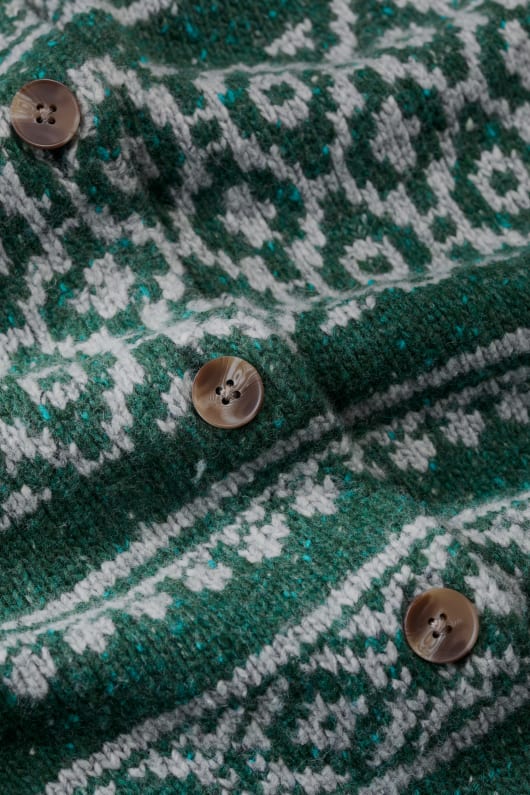 castwork cardigan en tricot fair isle