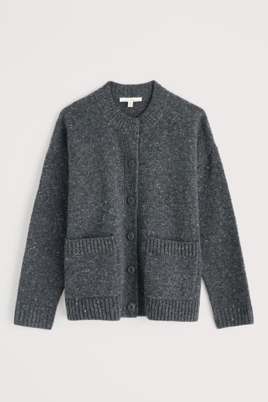 le port des sables chunky crew neck cardigan