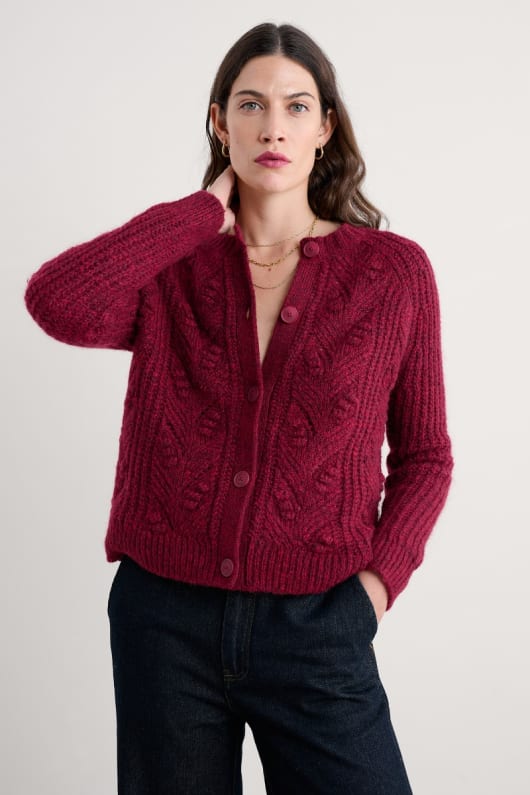 sable de chardon mohair mélange de cardigan