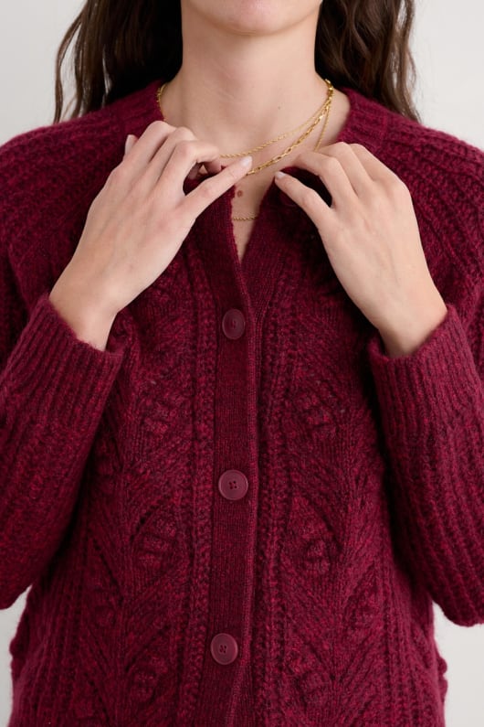 sable de chardon mohair mélange de cardigan
