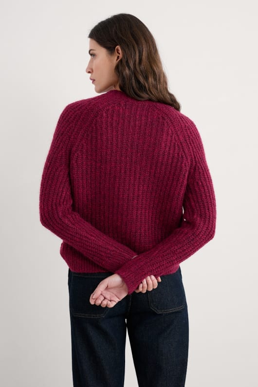 sable de chardon mohair mélange de cardigan