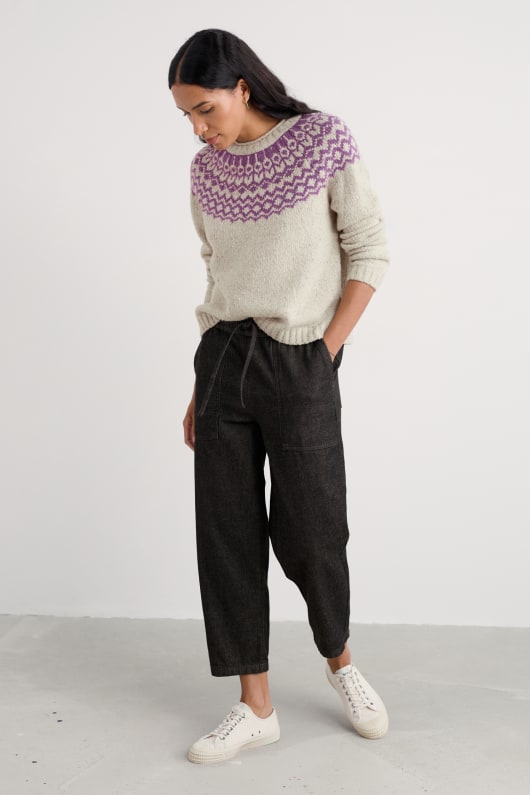 port kinnis cavalier de fair isle avec de la laine mérinos