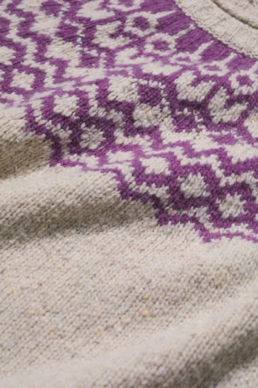 port kinnis cavalier de fair isle avec de la laine mérinos