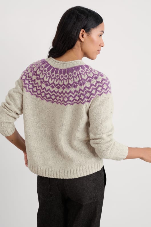 port kinnis cavalier de fair isle avec de la laine mérinos
