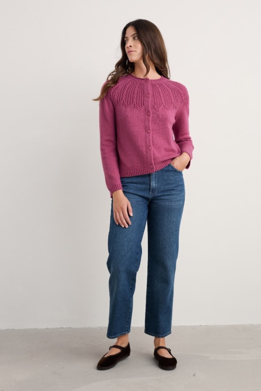 le sable de la chanson câble cardigan en maille